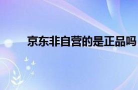 京东非自营的是正品吗（京东的自营是不是正品）