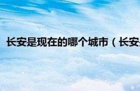 长安是现在的哪个城市（长安是现在的哪里相关内容简介介绍）