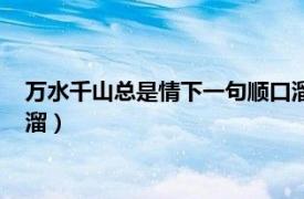 万水千山总是情下一句顺口溜回复（万水千山总是情下一句顺口溜）