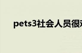 pets3社会人员很难报名成功（pets3）