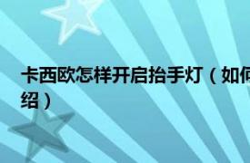 卡西欧怎样开启抬手灯（如何开启卡西欧抬手灯相关内容简介介绍）