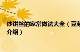 炒饼丝的家常做法大全（豆芽炒饼丝怎么炒才好吃相关内容简介介绍）