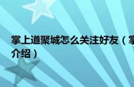 掌上道聚城怎么关注好友（掌上道聚城怎么加好友相关内容简介介绍）