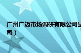 广州广迈市场调研有限公司是国企吗（广州广迈市场调研有限公司）