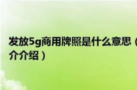 发放5g商用牌照是什么意思（5g牌照发放哪几个公司相关内容简介介绍）