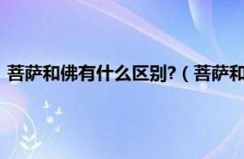 菩萨和佛有什么区别?（菩萨和佛有什么区别相关内容简介介绍）