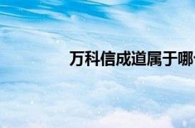 万科信成道属于哪个社区（万科信成道）