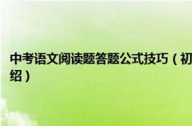 中考语文阅读题答题公式技巧（初中语文阅读答题技巧公式相关内容简介介绍）