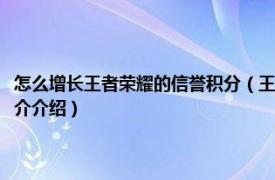 怎么增长王者荣耀的信誉积分（王者荣耀信誉积分上限怎么提升相关内容简介介绍）