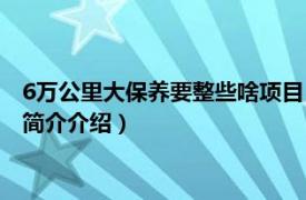 6万公里大保养要整些啥项目（6万公里大保养都做什么相关内容简介介绍）