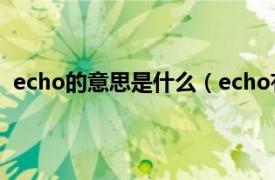 echo的意思是什么（echo有什么含义相关内容简介介绍）