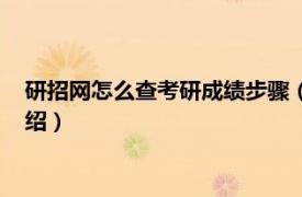 研招网怎么查考研成绩步骤（研招网怎么查成绩相关内容简介介绍）