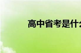 高中省考是什么（省考是什么）