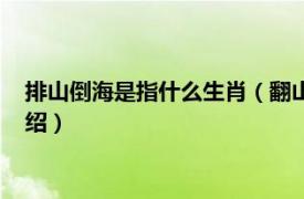 排山倒海是指什么生肖（翻山倒海是指什么生肖相关内容简介介绍）