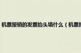 机票报销的发票抬头填什么（机票报销发票抬头怎么写相关内容简介介绍）