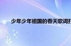 少年少年祖国的春天歌词打印版（少年少年祖国的春天）