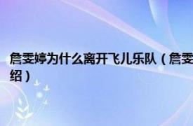 詹雯婷为什么离开飞儿乐队（詹雯婷为什么被踢出飞儿乐队相关内容简介介绍）