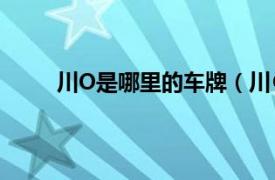 川O是哪里的车牌（川Ｏ是四川哪里的车牌号？）