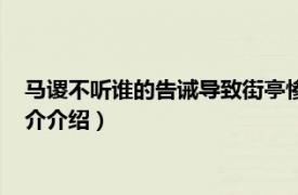 马谡不听谁的告诫导致街亭惨败（马谡在街亭败给谁相关内容简介介绍）