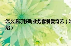 怎么退订移动业务套餐爱奇艺（如何退订中国移动58套餐相关内容简介介绍）