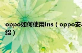 oppo如何使用ins（oppo安卓手机如何安装INS相关内容简介介绍）