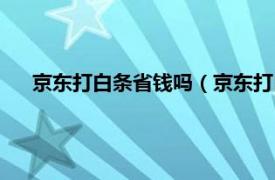 京东打白条省钱吗（京东打白条划算吗相关内容简介介绍）