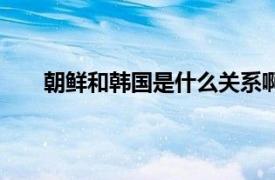 朝鲜和韩国是什么关系啊（朝鲜和韩国是什么关系）