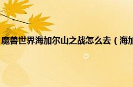 魔兽世界海加尔山之战怎么去（海加尔山之战 《魔兽》系列游戏中的战役）