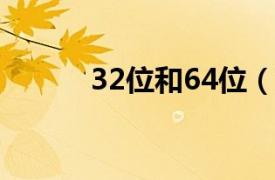 32位和64位（32位 32位CPU）