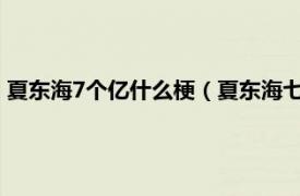 夏东海7个亿什么梗（夏东海七个亿是什么梗相关内容简介介绍）