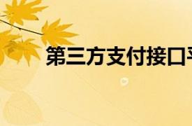 第三方支付接口平台（第三方支付）