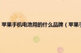 苹果手机电池用的什么品牌（苹果手机用什么牌子电池相关内容简介介绍）