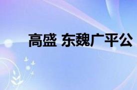 高盛 东魏广平公（高盛 东魏广平公）