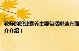 教师的职业素养主要包括哪些方面（教师应该具有哪些职业素养相关内容简介介绍）