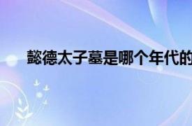 懿德太子墓是哪个年代的?（懿德太子墓是哪个朝代）