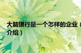 大脑银行是一个怎样的企业（大脑银行公司合法吗相关内容简介介绍）