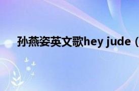 孙燕姿英文歌hey jude（hey jude 孙燕姿演唱歌曲）