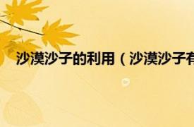 沙漠沙子的利用（沙漠沙子有利用价值吗相关内容简介介绍）