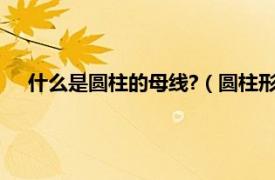 什么是圆柱的母线?（圆柱形母线是什么相关内容简介介绍）