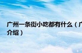 广州一条街小吃都有什么（广州哪里有小吃一条街相关内容简介介绍）