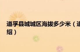 道孚县城城区海拔多少米（道孚县城海拔多少米相关内容简介介绍）