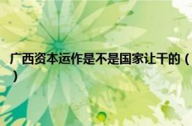 广西资本运作是不是国家让干的（资本运作为什么放广西相关内容简介介绍）