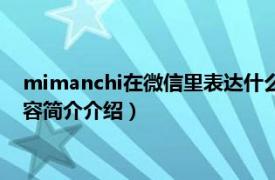 mimanchi在微信里表达什么（mimanchi微信什么意思相关内容简介介绍）