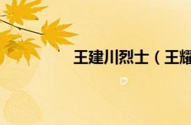 王建川烈士（王耀武 四川省军区烈士）