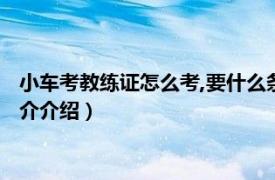 小车考教练证怎么考,要什么条件（小车教练证怎么考相关内容简介介绍）