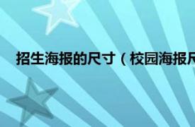 招生海报的尺寸（校园海报尺寸一般多大相关内容简介介绍）