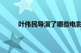 叶伟民导演了哪些电影（叶伟民 中国香港导演）