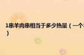 1串羊肉串相当于多少热量（一个羊肉串等于多少卡路里相关内容简介介绍）