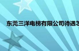 东莞三洋电梯有限公司待遇怎么样（东莞三洋电梯有限公司）