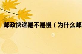 邮政快递是不是慢（为什么邮政快递这么慢相关内容简介介绍）